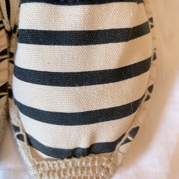 Soludos stripe canvas ankle tie espadrille sandals - Picture 3 of 7